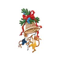  Christmas Ornaments : Mice Ringing Bells 