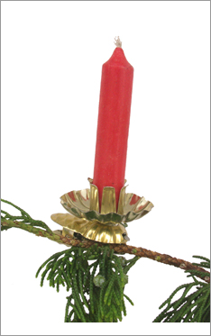 Clip-on candle holder - gold