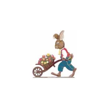 Bunny Pushing Cart