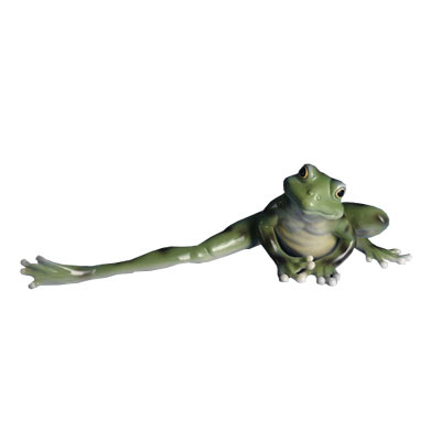 Amphibia long legged frog porcelain figurine