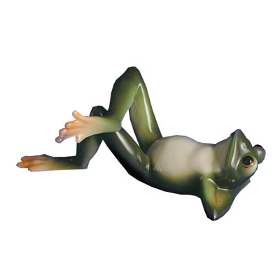 Amphibia frog lying on back porcelain figurine