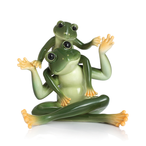Amphibia frog father & son figurine - Retired