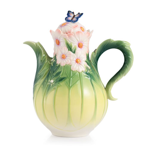 Cosmos of Color Cosmos and Butterfly design teapot