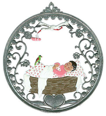 Baby with Filigree Frame