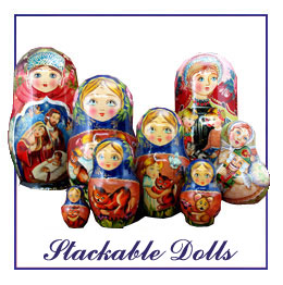 Russian Hand Painted Stackable Dolls